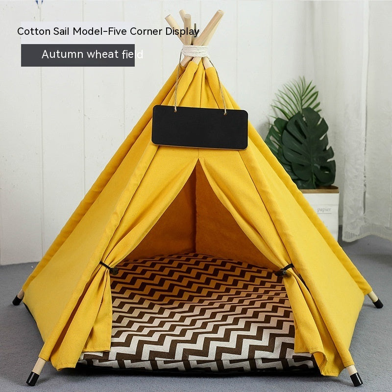 Pet Tent Cat House Removable And Washable Kennel Cat Villa Semi-enclosed Insulation