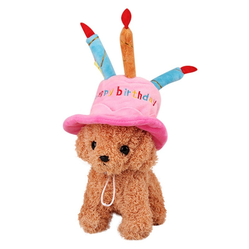 Dog birthday cake hat