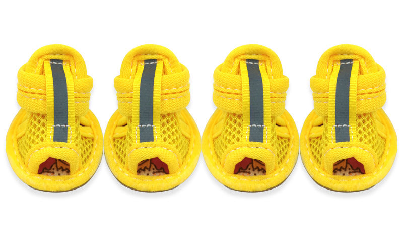 Spring And Summer Beef Tendon Bottom Mesh Breathable Puppy Non slip Shoes