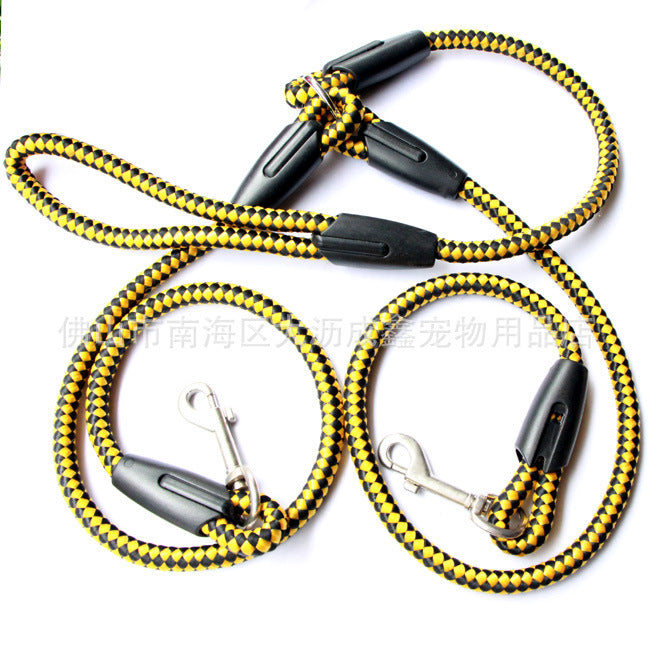 Double-Ended Traction Rope For Walking Dog Leash Collar