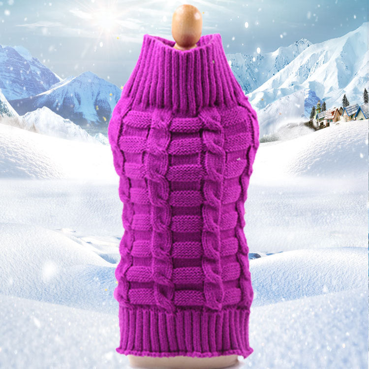 Cashmere Twisted Rope Pet Sweater, Dog Clothes