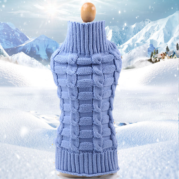Cashmere Twisted Rope Pet Sweater, Dog Clothes
