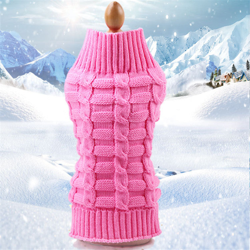 Cashmere Twisted Rope Pet Sweater, Dog Clothes