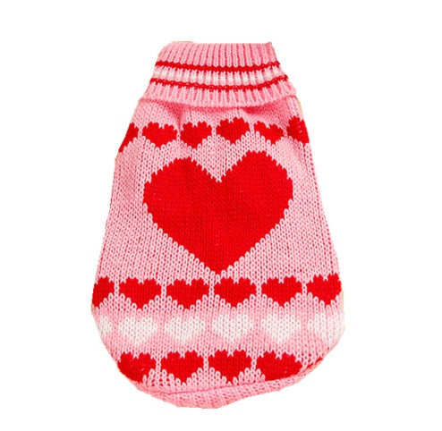 Christmas Maple Snowflake Turtleneck Knitted Pet Dog Sweater
