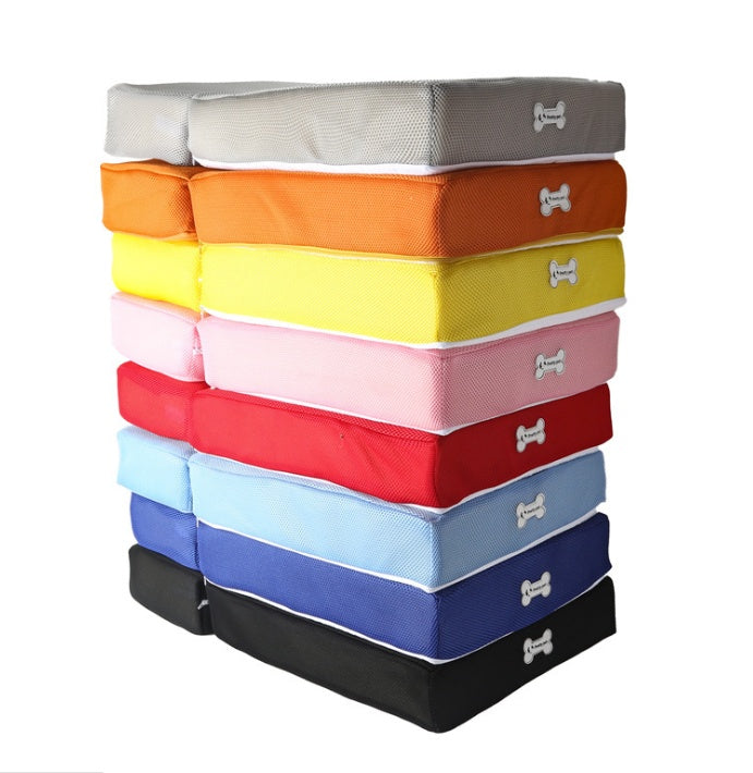 High breathable mesh foldable two-story pet stairs removable and washable