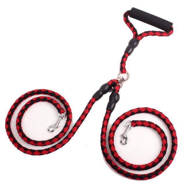 Double-Ended Traction Rope For Walking Dog Leash Collar