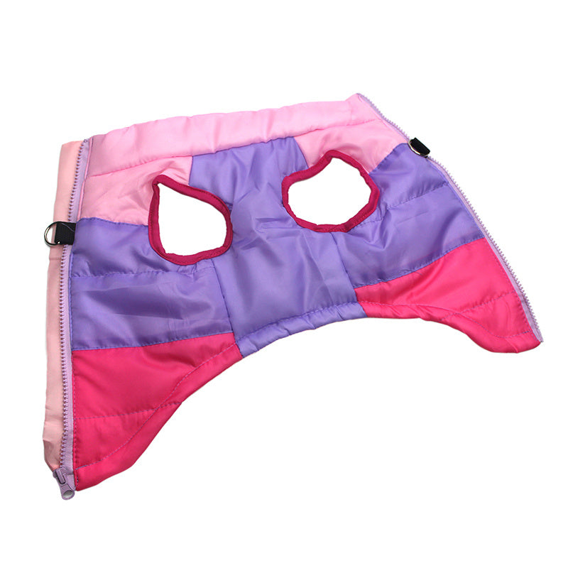 Pet clothing autumn and winter pet puppy jacket vest traction buckle