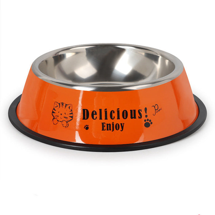 Stainless steel dog feeding bowl