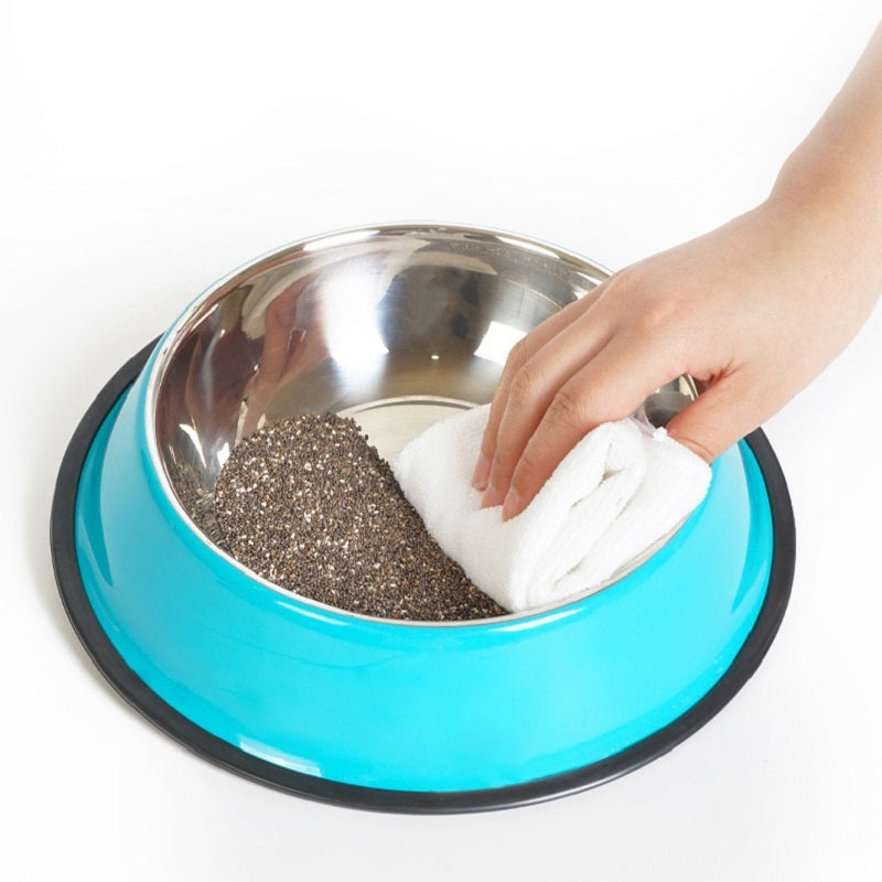 Pet bowl feeding basin