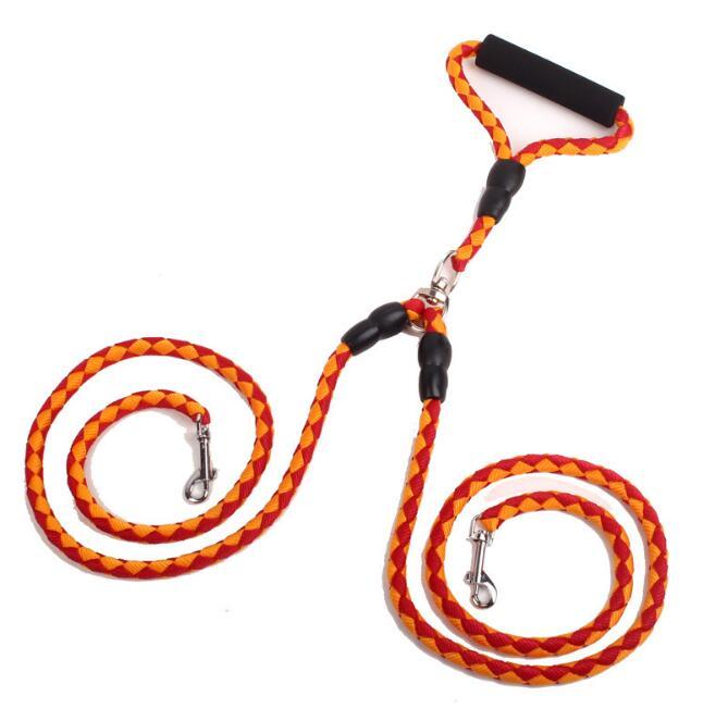 Double-Ended Traction Rope For Walking Dog Leash Collar