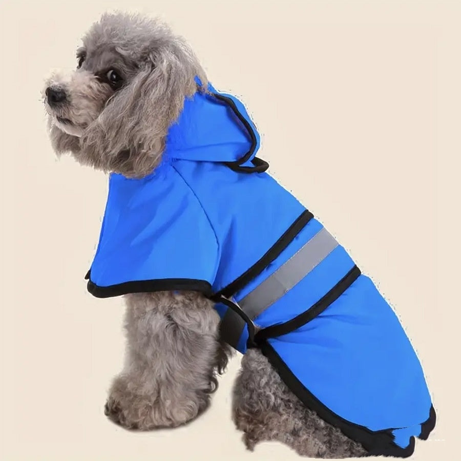 Golden Retriever Big Dog Pet Raincoat Reflective Dog Clothes Poncho