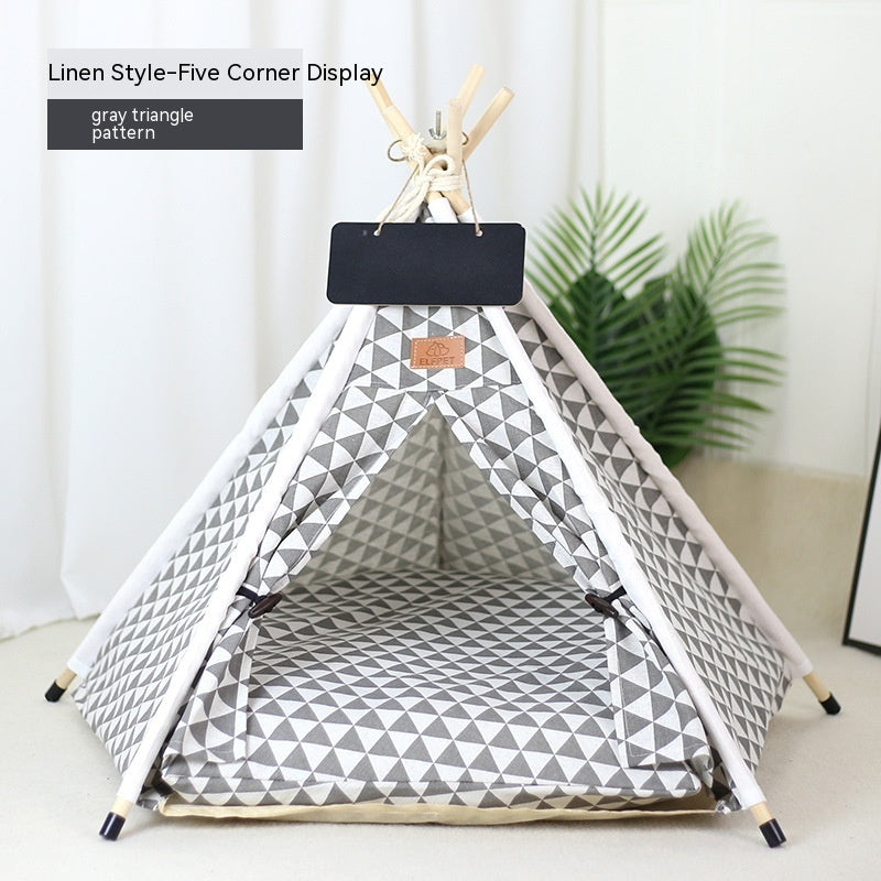 Pet Tent Cat House Removable And Washable Kennel Cat Villa Semi-enclosed Insulation