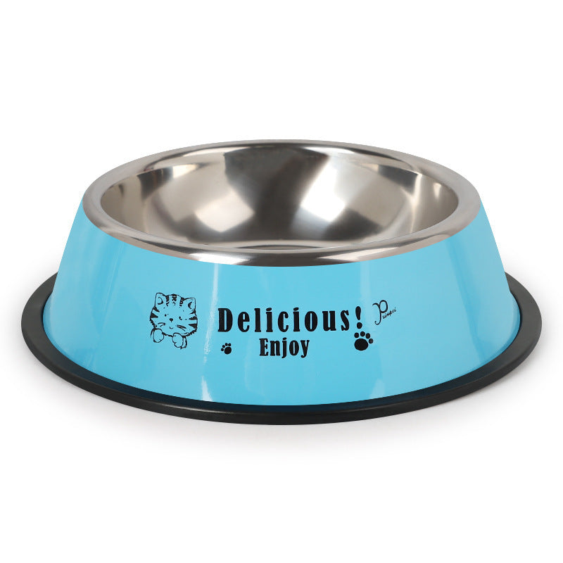 Stainless steel dog feeding bowl
