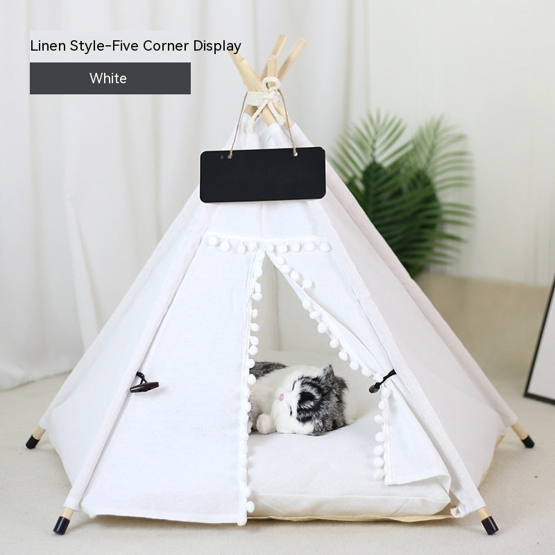 Pet Tent Cat House Removable And Washable Kennel Cat Villa Semi-enclosed Insulation