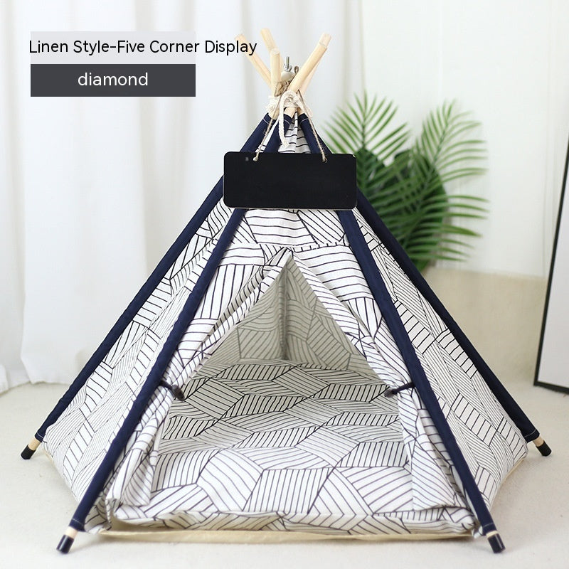 Pet Tent Cat House Removable And Washable Kennel Cat Villa Semi-enclosed Insulation