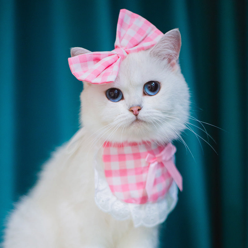 Cat Lace Suit Saliva Towel Princess Style Scarf Bib
