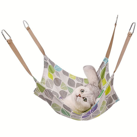 Pet Cotton Hemp Cat Printed Hammock Breathable Swing Hanging Nest Multi-color