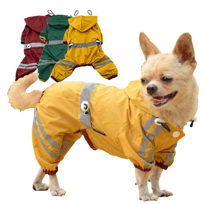 Waterproof Dog Cat Raincoat Reflective Hoodie XS-XXL