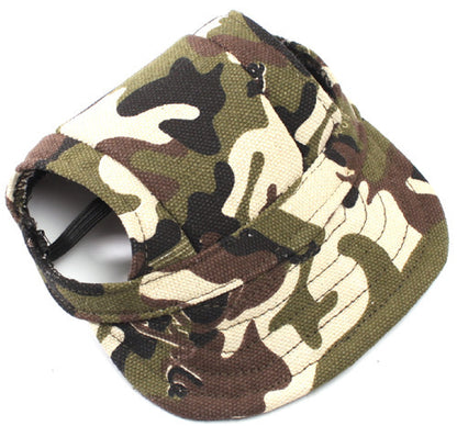 Pet Baseball   Canvas Dog Peak   Sun Hat Camouflage Beach Hat