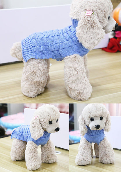 Cashmere Twisted Rope Pet Sweater, Dog Clothes