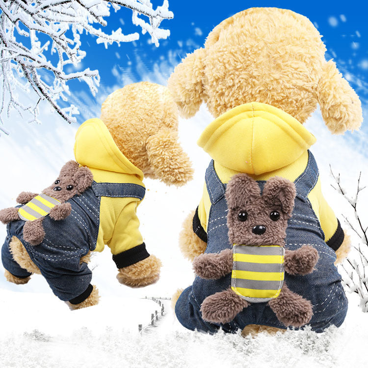 New Year Dog Cat Clothes Accessories Pet Supplies Fall winter Four Legged Cotton-padded Clothes