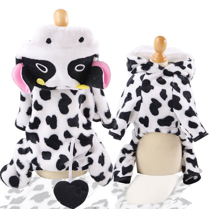 New Year Dog Cat Clothes Accessories Pet Supplies Fall winter Four Legged Cotton-padded Clothes