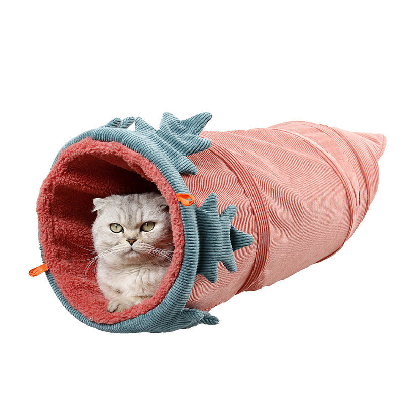 Creative Fruit Funny Pet Cat Tunnel Toys Puppy Ferrets Rabbit Play Dog Tunnel Tubes
