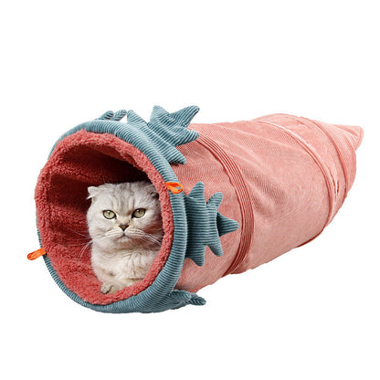 Creative Fruit Funny Pet Cat Tunnel Toys Puppy Ferrets Rabbit Play Dog Tunnel Tubes