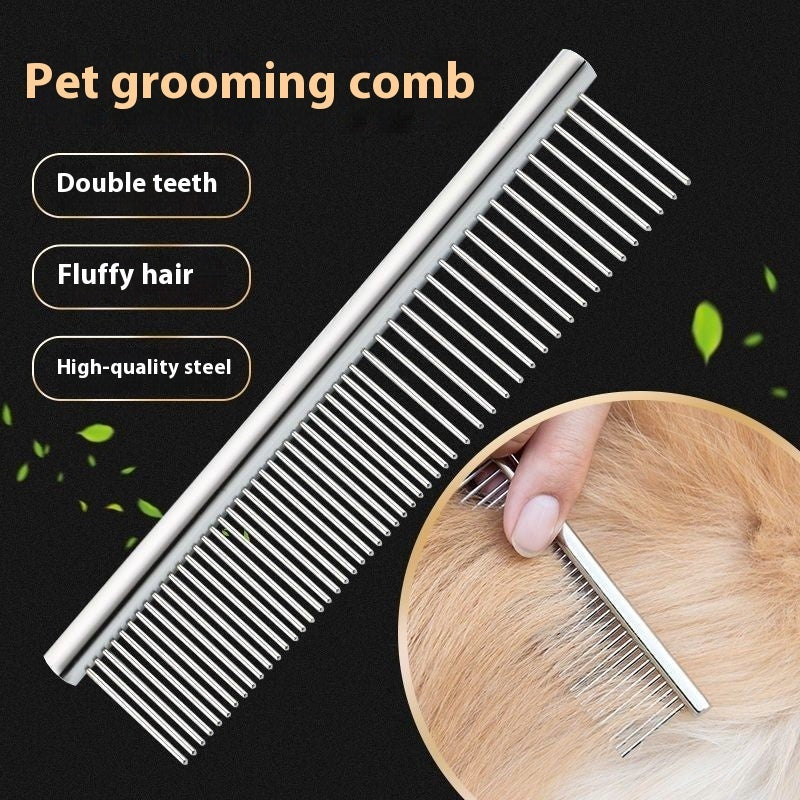 Pet Cat Dog Stainless Steel Straight Comb