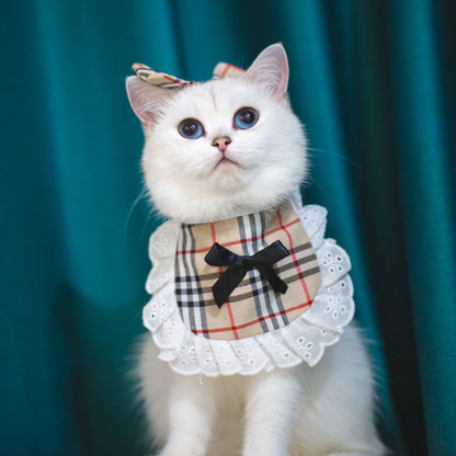 Cat Lace Suit Saliva Towel Princess Style Scarf Bib