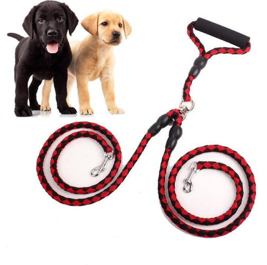 Double-Ended Traction Rope For Walking Dog Leash Collar