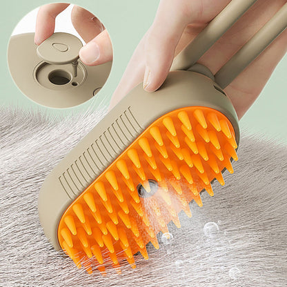 Steam Brush 3 In 1 Electric Spray Hair Brushes For Massage Pet Grooming Comb