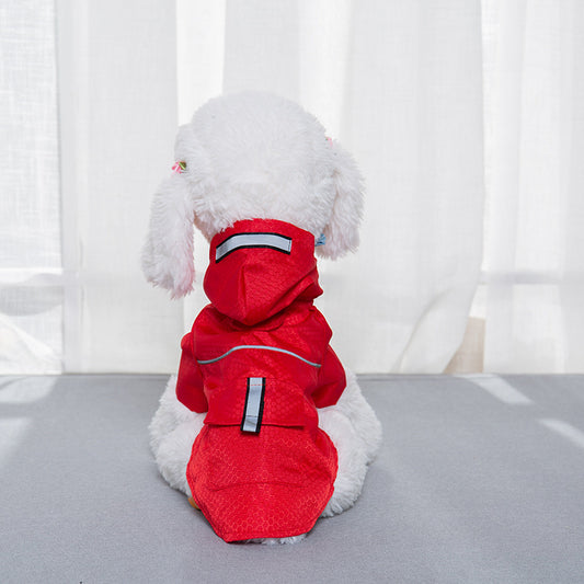 Night Reflective Stripe Cat Puppy Raincoat