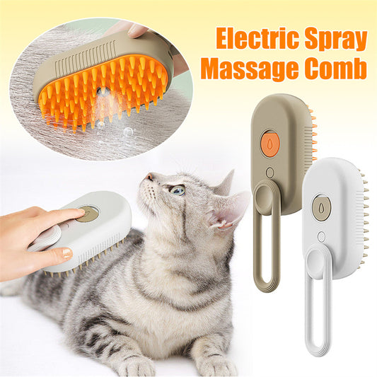 Steam Brush 3 In 1 Electric Spray Hair Brushes For Massage Pet Grooming Comb