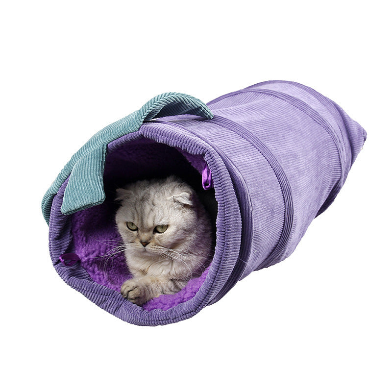 Creative Fruit Funny Pet Cat Tunnel Toys Puppy Ferrets Rabbit Play Dog Tunnel Tubes