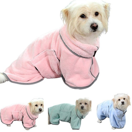 Quick-drying Pet Bathrobe Dogs Cats Microfiber Absorbent Towel