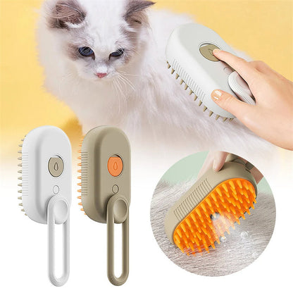 Steam Brush 3 In 1 Electric Spray Hair Brushes For Massage Pet Grooming Comb