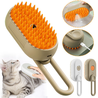Steam Brush 3 In 1 Electric Spray Hair Brushes For Massage Pet Grooming Comb