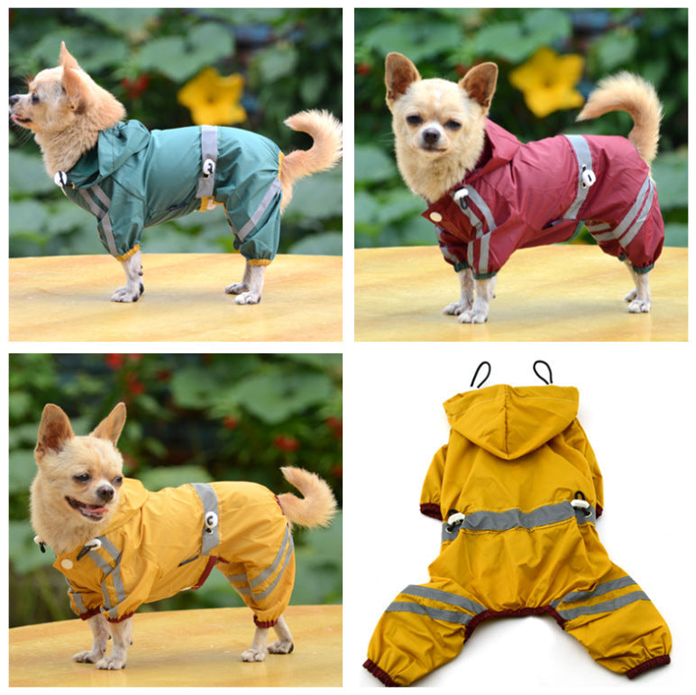Waterproof Dog Cat Raincoat Reflective Hoodie XS-XXL