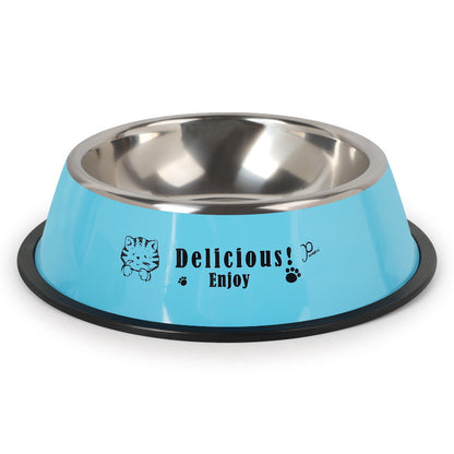 Stainless steel dog feeding bowl