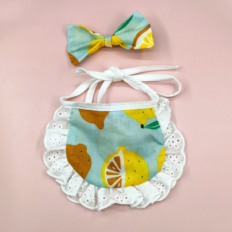 Cat Lace Suit Saliva Towel Princess Style Scarf Bib