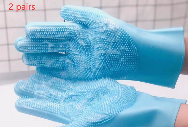 Silicone Dog Grooming Hair Glove Bath Cleaning Brushes