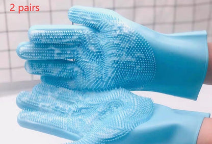 Silicone Dog Grooming Hair Glove Bath Cleaning Brushes