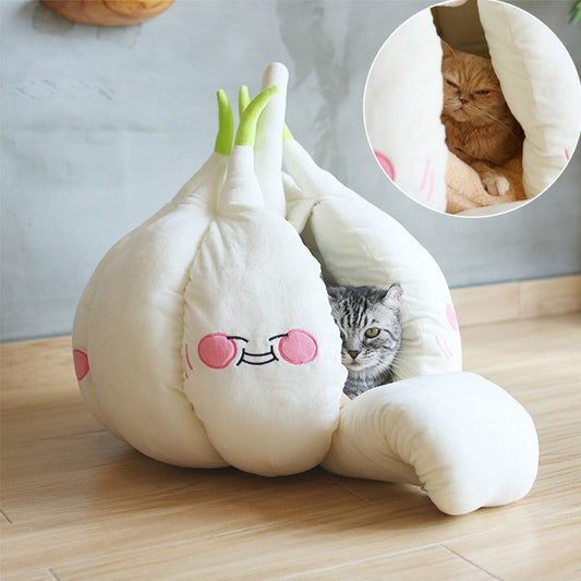 Tent Bed for Pets Winter Warm Cave Soft Cushion House Sleeper Bed with Mat