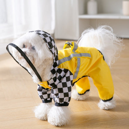 Chest And Back Integrated Pet Dog Four-leg Raincoat