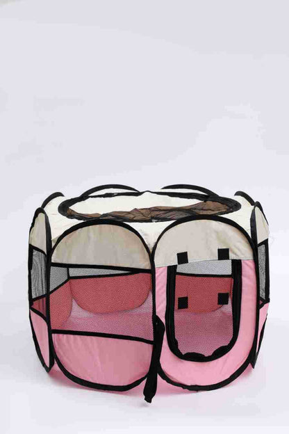 Octagonal Cage Fence Pet Cloth Tent Easy Storage