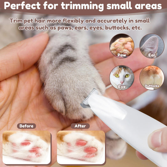 Pets Dog Paw Hair Trimmer Waterproof With LED Display