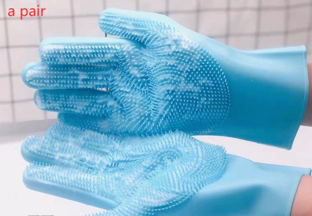 Silicone Dog Grooming Hair Glove Bath Cleaning Brushes