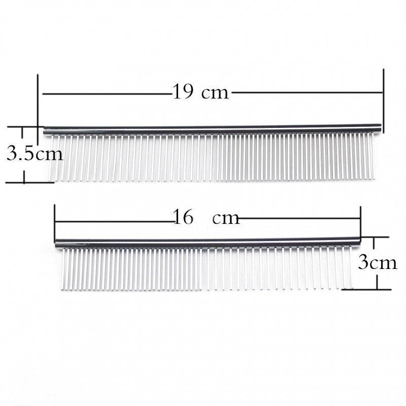 Pet Cat Dog Stainless Steel Straight Comb
