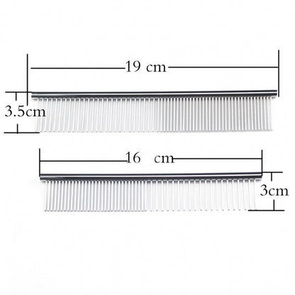 Pet Cat Dog Stainless Steel Straight Comb